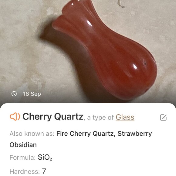 2/$20, Cherry Quartz Flower Bud Lariat Cord Necklace - Picture 9 of 11